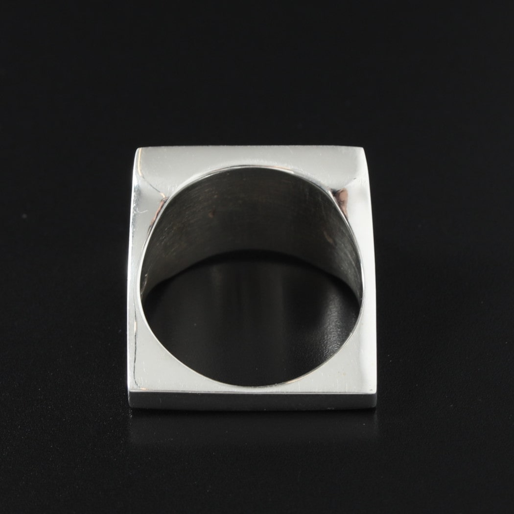 INTERIM インテリム タスコシルバー フラット ディンプル リング TAXCO SILVER  FLAT DIMPLE RING シルバー