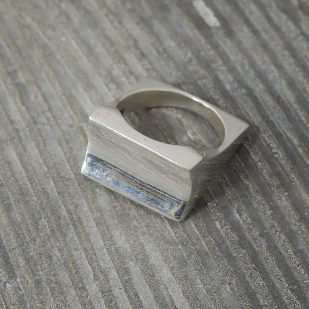 INTERIM インテリム タスコシルバー フラット ディンプル リング TAXCO SILVER  FLAT DIMPLE RING シルバー