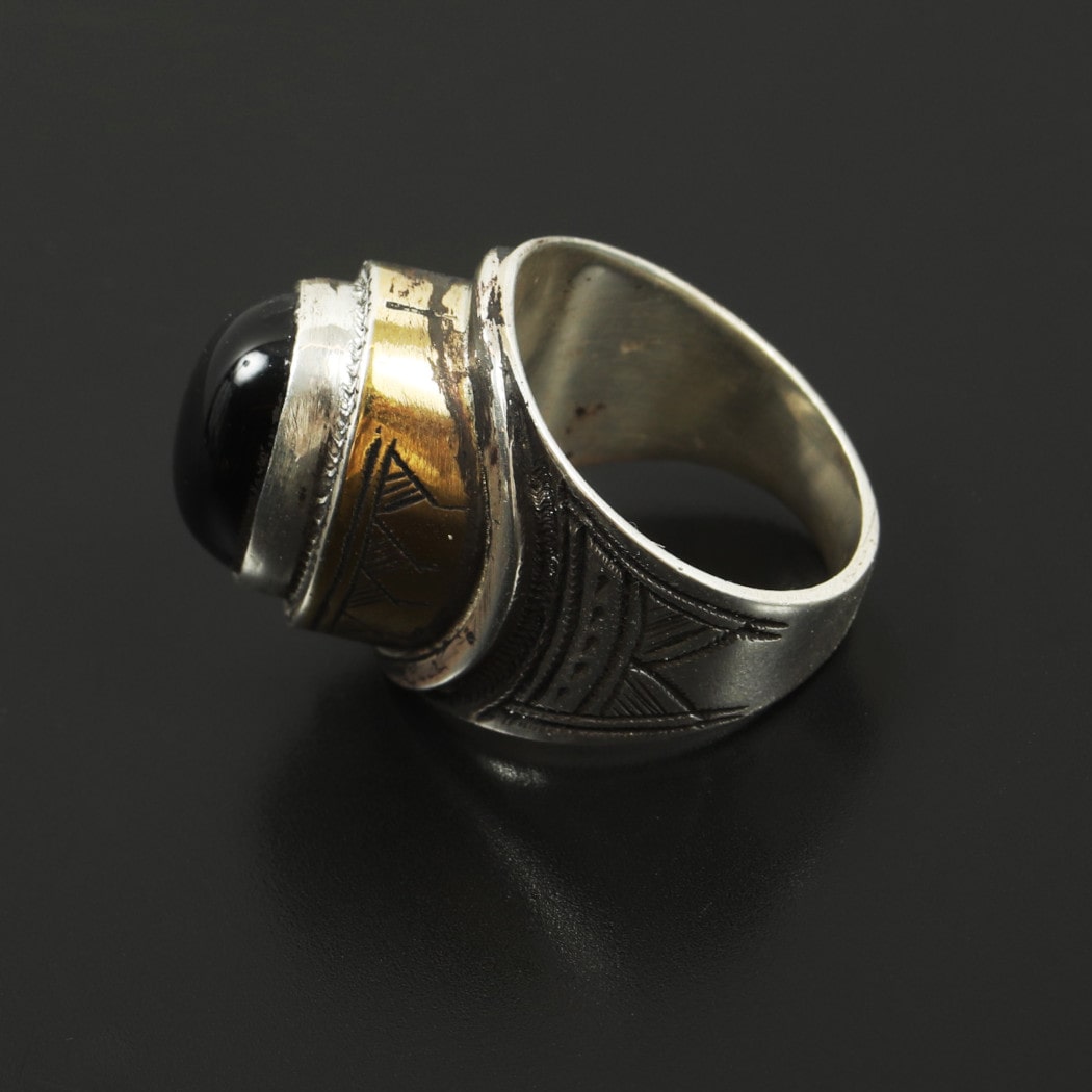 トゥアレグシルバー オニキスバングル TOUAREG SILVER JEWELRY トゥアレグ シルバー ジュエリー POURE SILVER