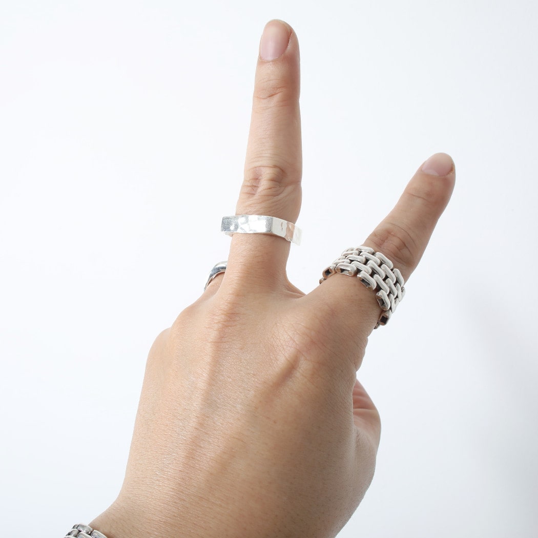 INTERIM インテリム タスコシルバー フラットバンピー リング TAXCO SILVER  FLAT BUMPY RING シルバー