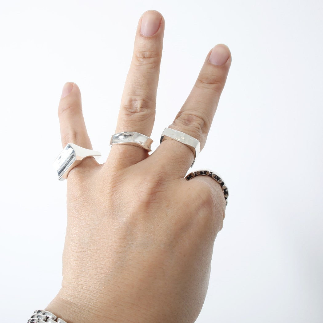 メキシコ タスコ製 Taxco シルバー925 燻彫りワイドリング/15号 メキシコ タスコ製 Taxco シルバー925 燻彫りワイドリング/15号