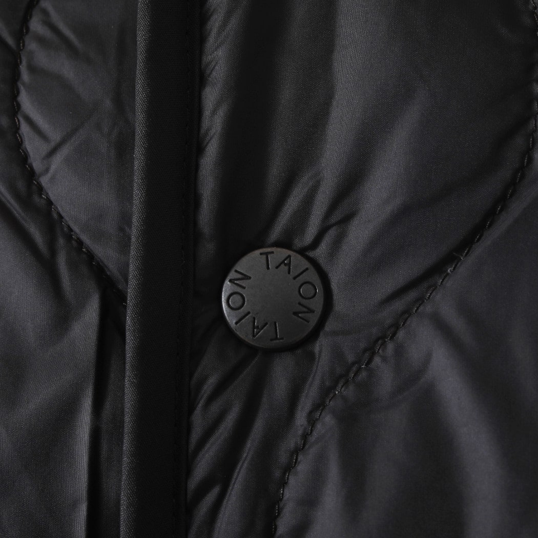 Cape HEIGHTS×TAION ケープハイツ×タイオン ダウンブルゾン リバーシブル KINSELLA キルティング×フリース ブラック