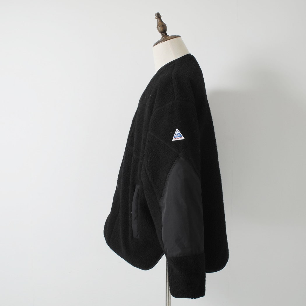 Cape HEIGHTS×TAION ケープハイツ×タイオン ダウンブルゾン リバーシブル KINSELLA キルティング×フリース ブラック