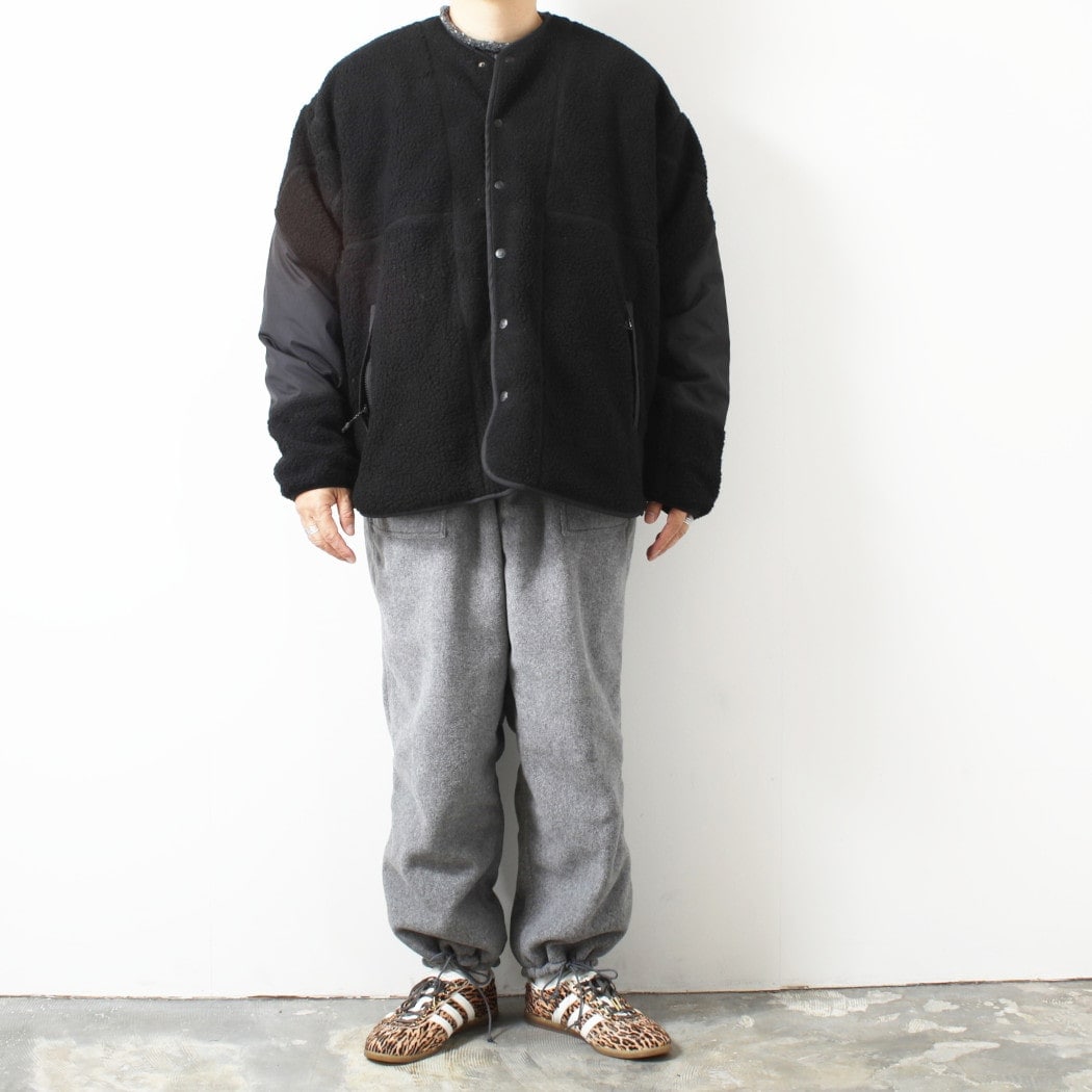 Cape HEIGHTS×TAION ケープハイツ×タイオン ダウンブルゾン リバーシブル KINSELLA キルティング×フリース ブラック