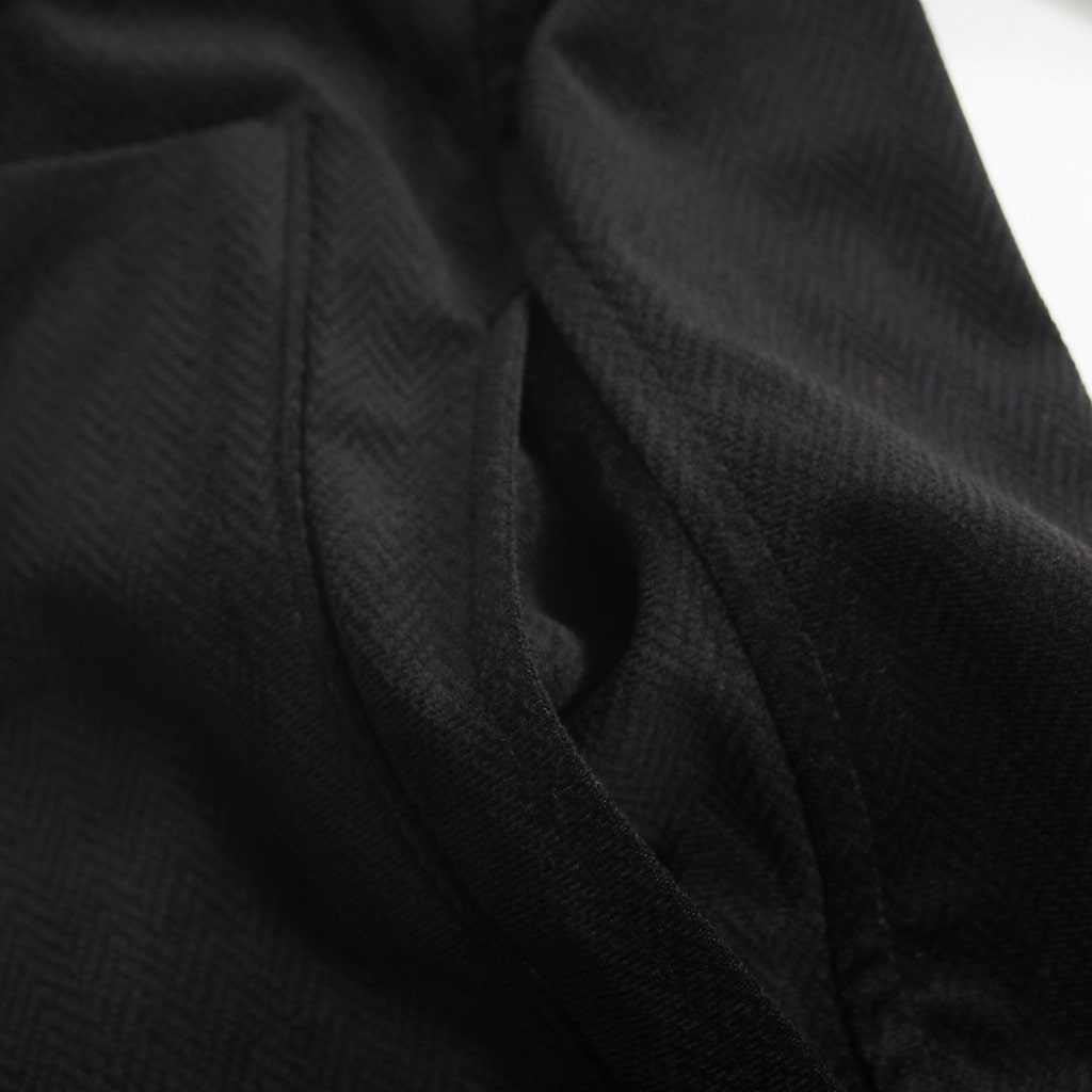 ATHA アタ ジップブルゾン ベロア ヘリンボーン ブラック VELOUR HERRINGBONE ZIP-UP BLOUSON BLACK