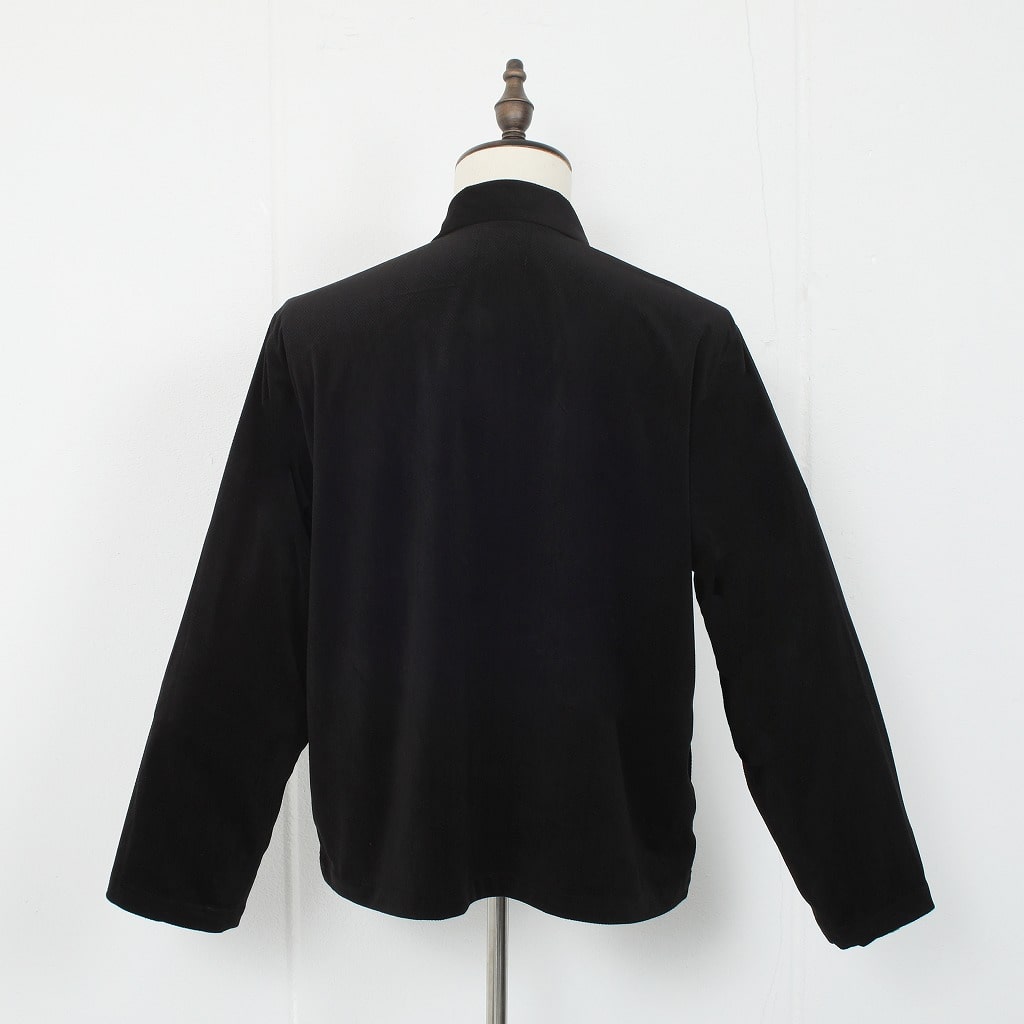ATHA アタ ジップブルゾン ベロア ヘリンボーン ブラック VELOUR