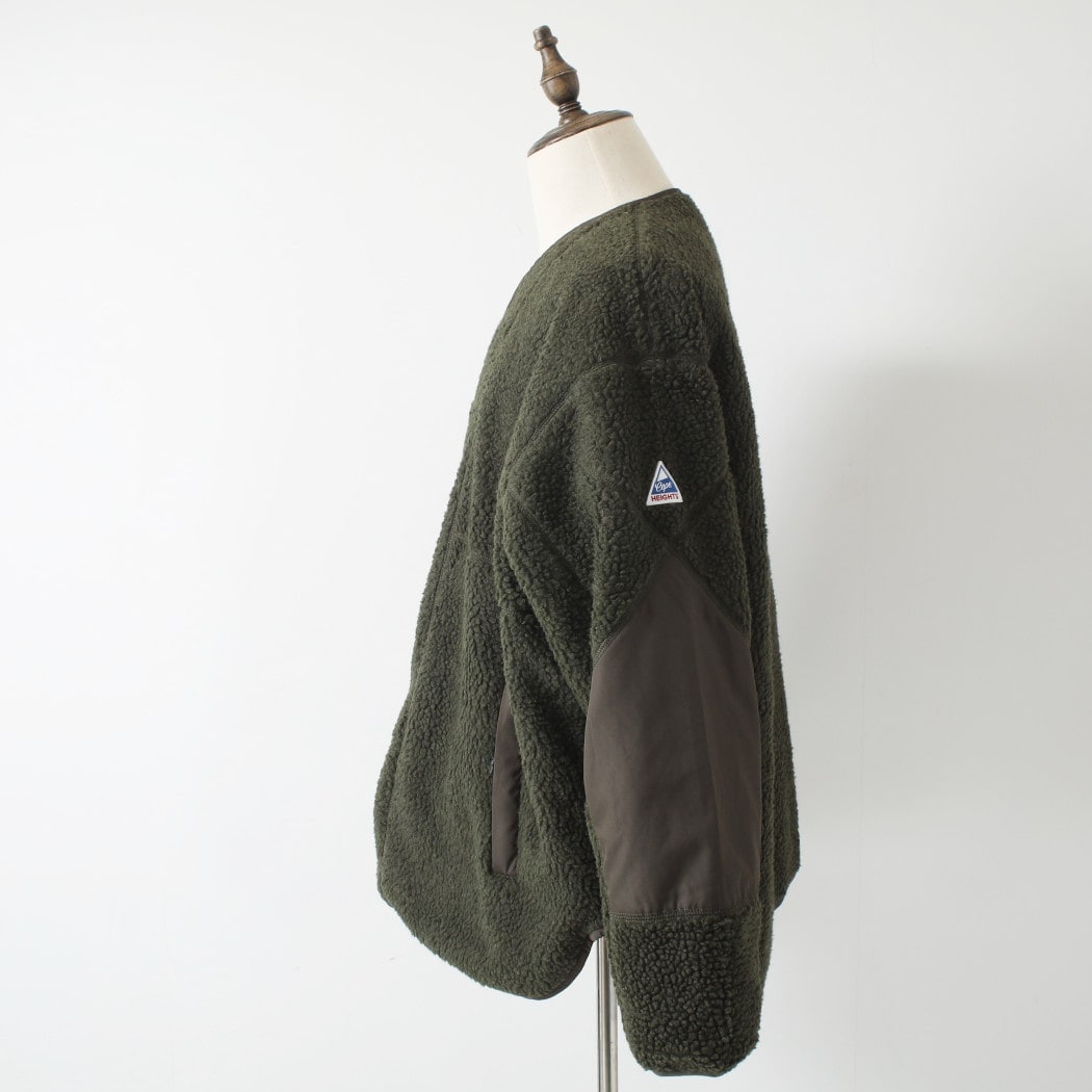 Cape HEIGHTS×TAION ケープハイツ×タイオン ダウンブルゾン リバーシブル KINSELLA キルティング×フリース オリーブ