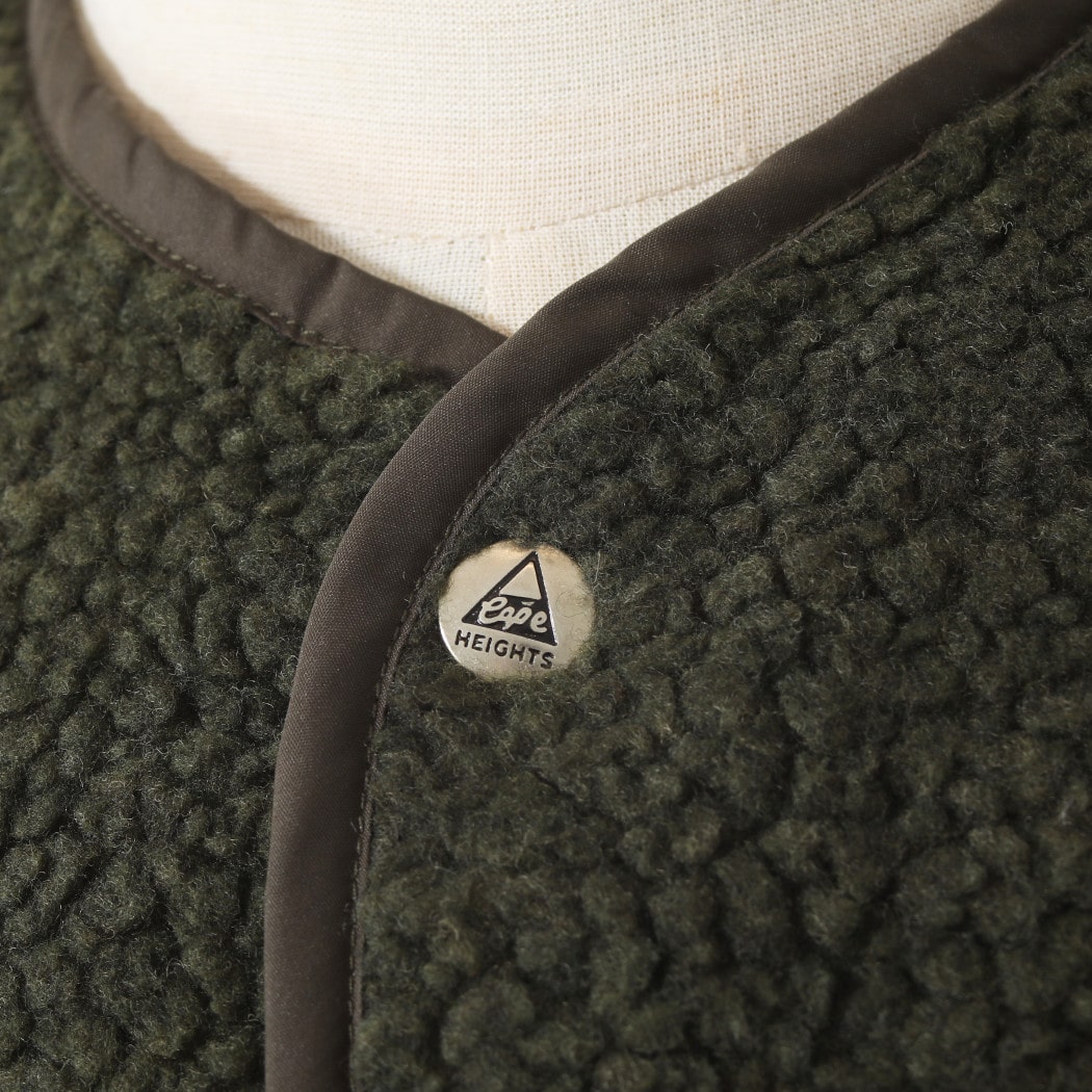 Cape HEIGHTS×TAION ケープハイツ×タイオン ダウンブルゾン リバーシブル KINSELLA キルティング×フリース オリーブ