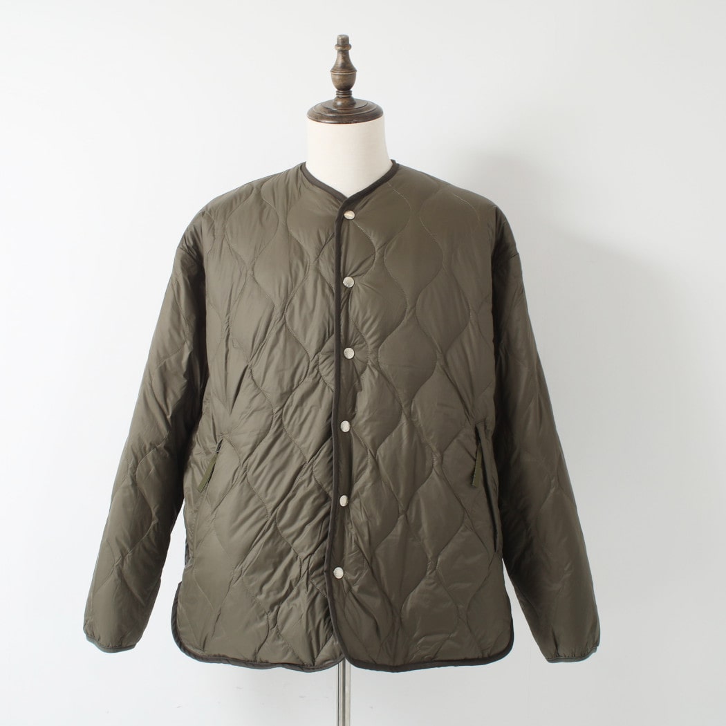 Cape HEIGHTS×TAION ケープハイツ×タイオン ダウンブルゾン リバーシブル KINSELLA キルティング×フリース オリーブ