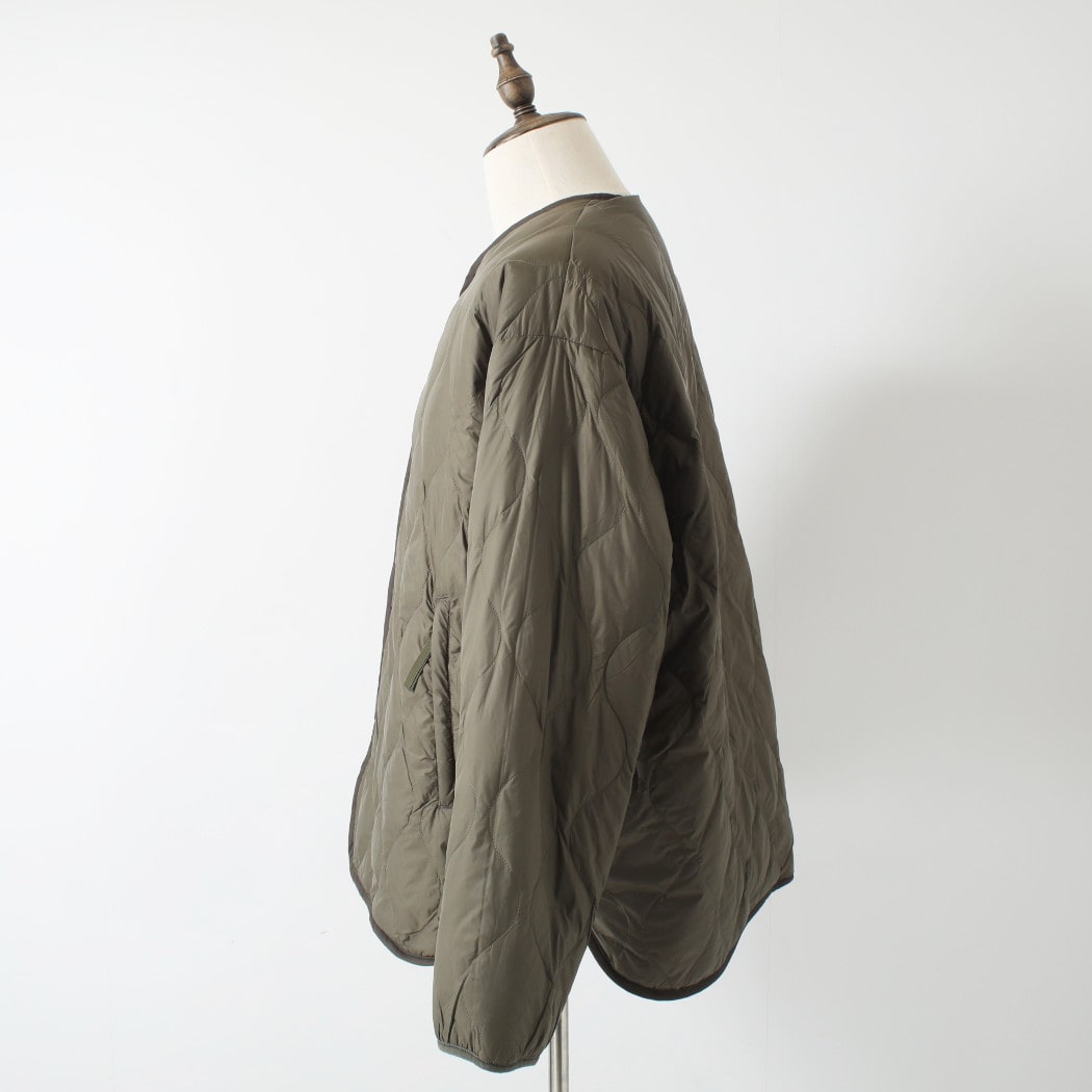 Cape HEIGHTS×TAION ケープハイツ×タイオン ダウンブルゾン リバーシブル KINSELLA キルティング×フリース オリーブ
