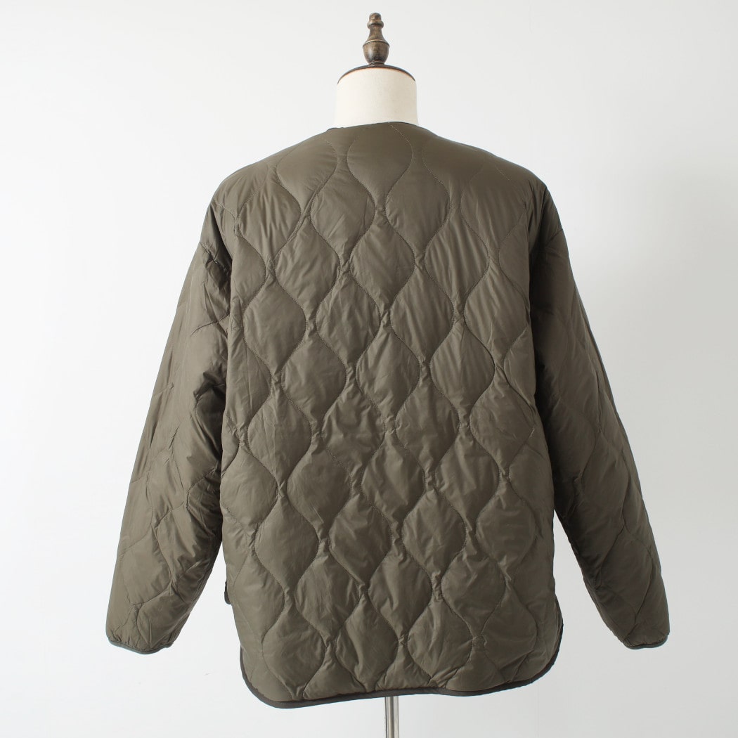 Cape HEIGHTS×TAION ケープハイツ×タイオン ダウンブルゾン リバーシブル KINSELLA キルティング×フリース オリーブ