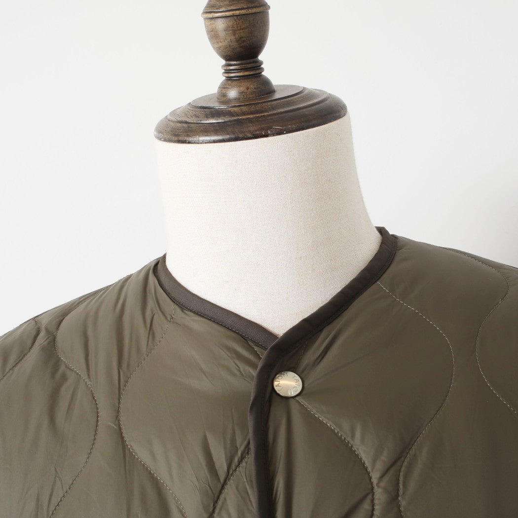 Cape HEIGHTS×TAION ケープハイツ×タイオン ダウンブルゾン リバーシブル KINSELLA キルティング×フリース オリーブ