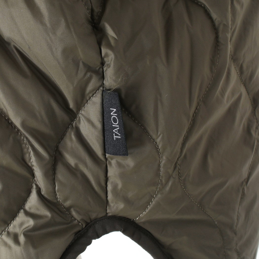 Cape HEIGHTS×TAION ケープハイツ×タイオン ダウンブルゾン リバーシブル KINSELLA キルティング×フリース オリーブ