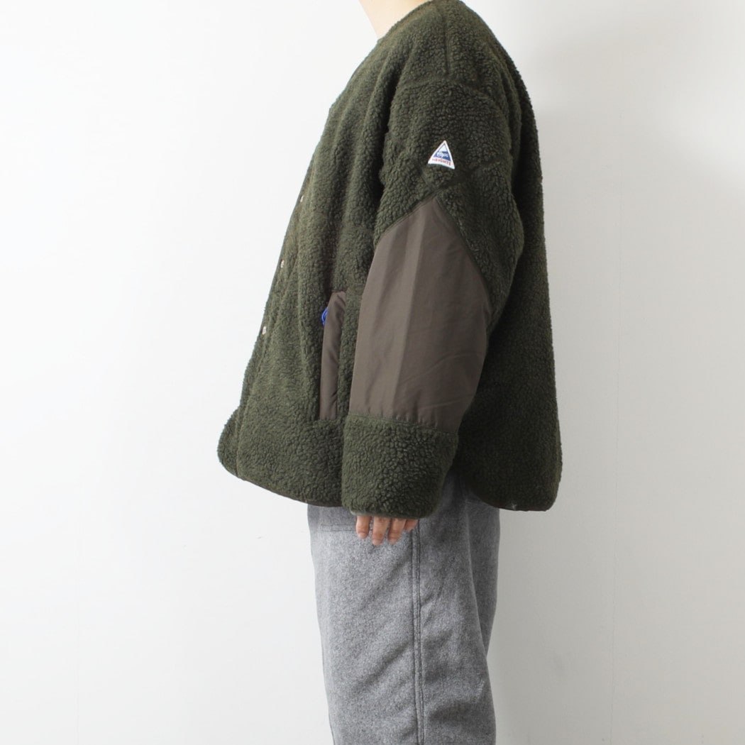 Cape HEIGHTS×TAION ケープハイツ×タイオン ダウンブルゾン リバーシブル KINSELLA キルティング×フリース オリーブ
