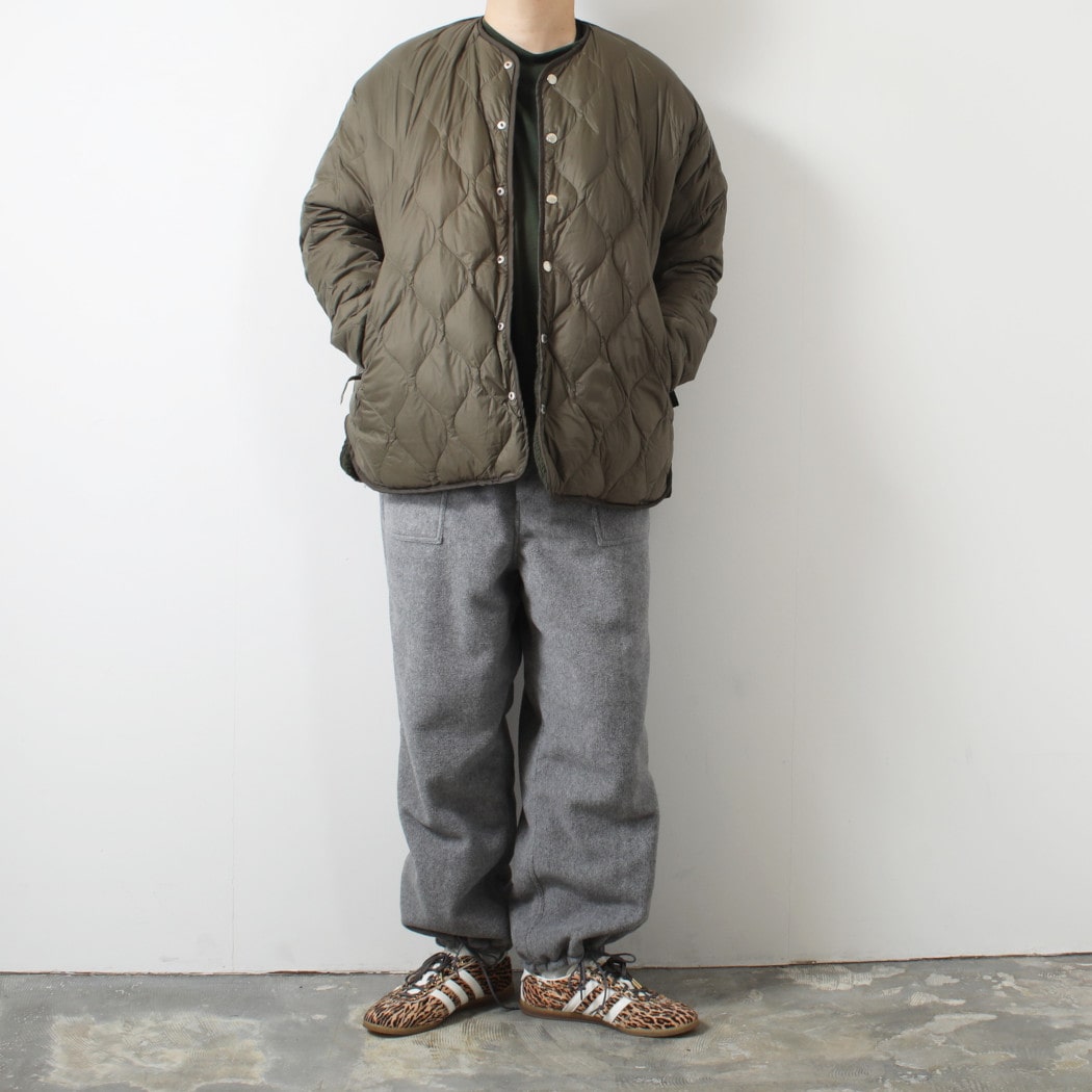 Cape HEIGHTS×TAION ケープハイツ×タイオン ダウンブルゾン リバーシブル KINSELLA キルティング×フリース オリーブ