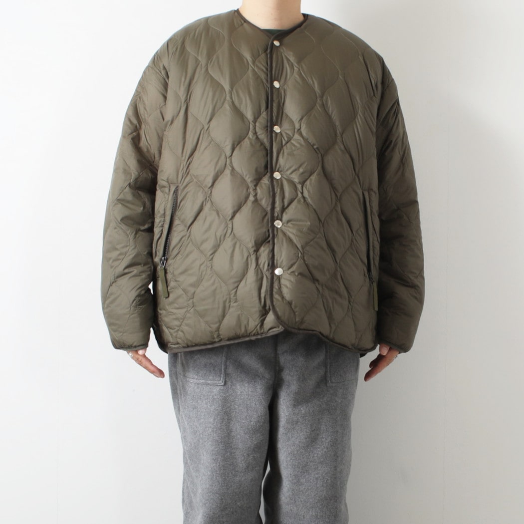 Cape HEIGHTS×TAION ケープハイツ×タイオン ダウンブルゾン リバーシブル KINSELLA キルティング×フリース オリーブ