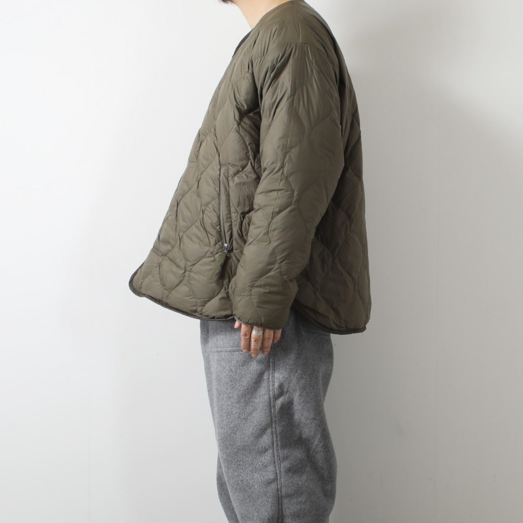 Cape HEIGHTS×TAION ケープハイツ×タイオン ダウンブルゾン リバーシブル KINSELLA キルティング×フリース オリーブ