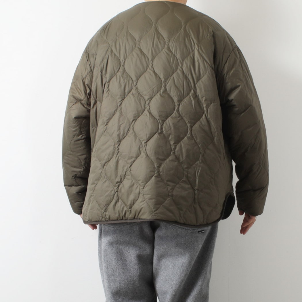 Cape HEIGHTS×TAION ケープハイツ×タイオン ダウンブルゾン リバーシブル KINSELLA キルティング×フリース オリーブ