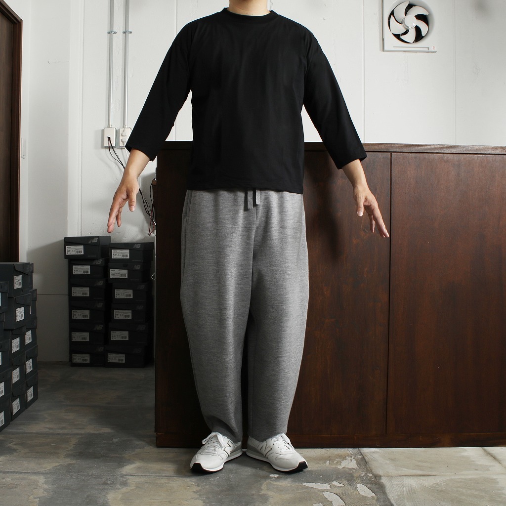 Agreable アグレアーブル カットソー 七分袖 コットン天竺  Tシャツ ブラック