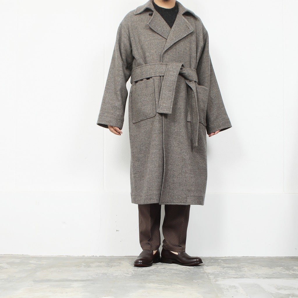 ATHA アタ ジーロンラムウール マキシコート ブラウン GEELONG WOOL MAXI COAT BROWN