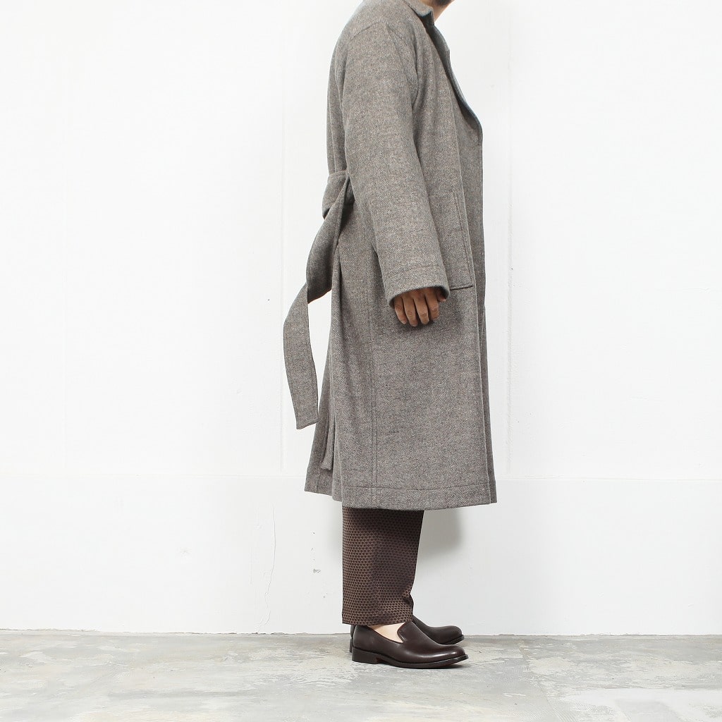 ATHA アタ ジーロンラムウール マキシコート ブラウン GEELONG WOOL MAXI COAT BROWN