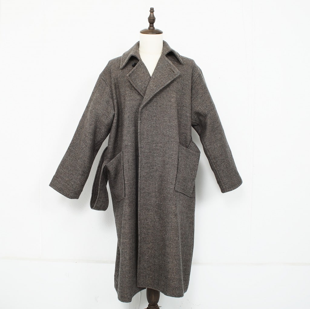 ATHA アタ ジーロンラムウール マキシコート ブラウン GEELONG WOOL MAXI COAT BROWN