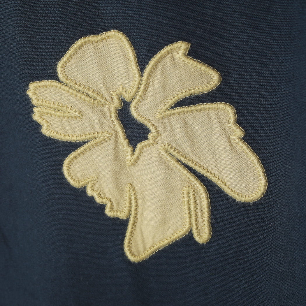WAX LONDON ワックスロンドン フラワー刺繍 ショートスリーブシャツ ネイビー マルチカラー Navy And Multicolour Floral Applique Short-Sleeve Shirt