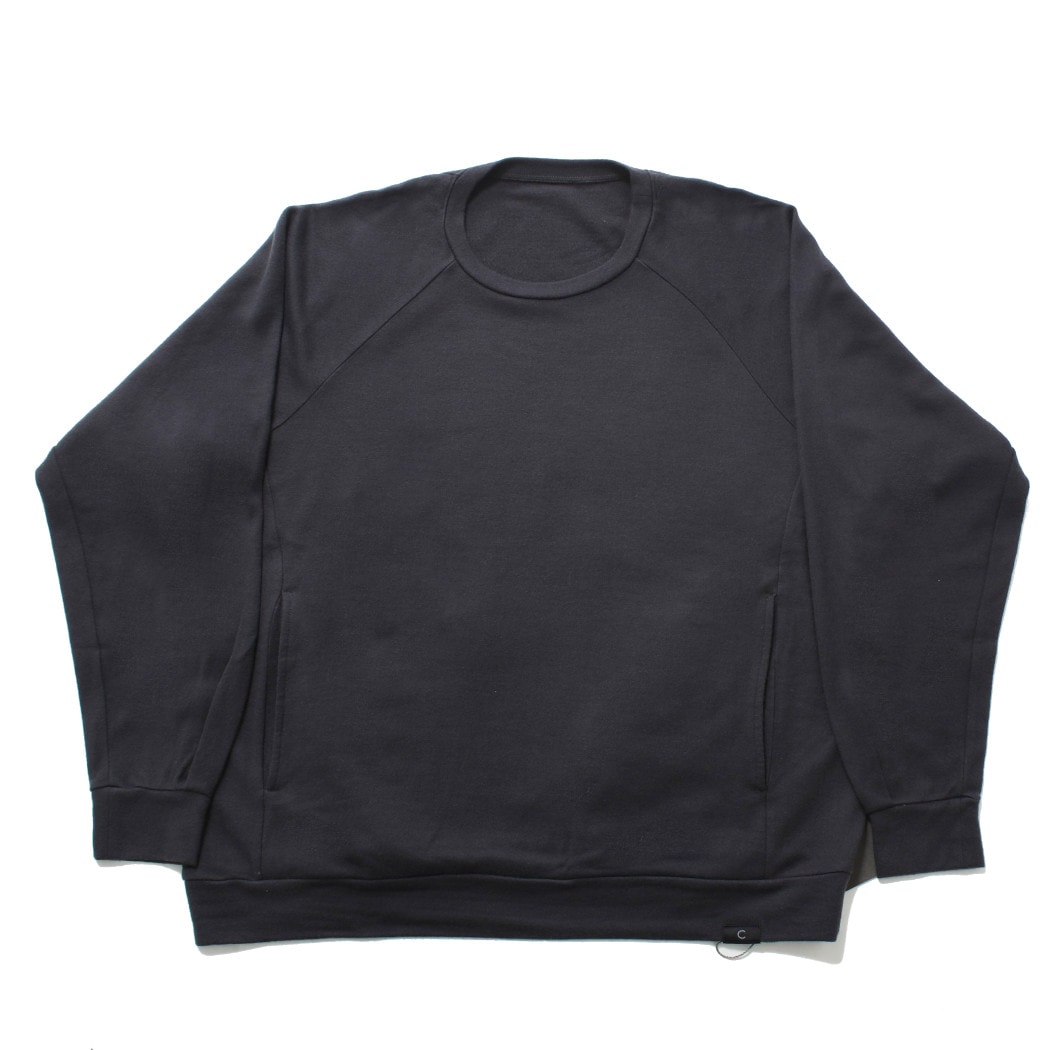 capertica カペルチカ スーパー140s ウォッシャブルウール ポケット付き スウェット トレーナー MW_Jersey CARBONGRAY 