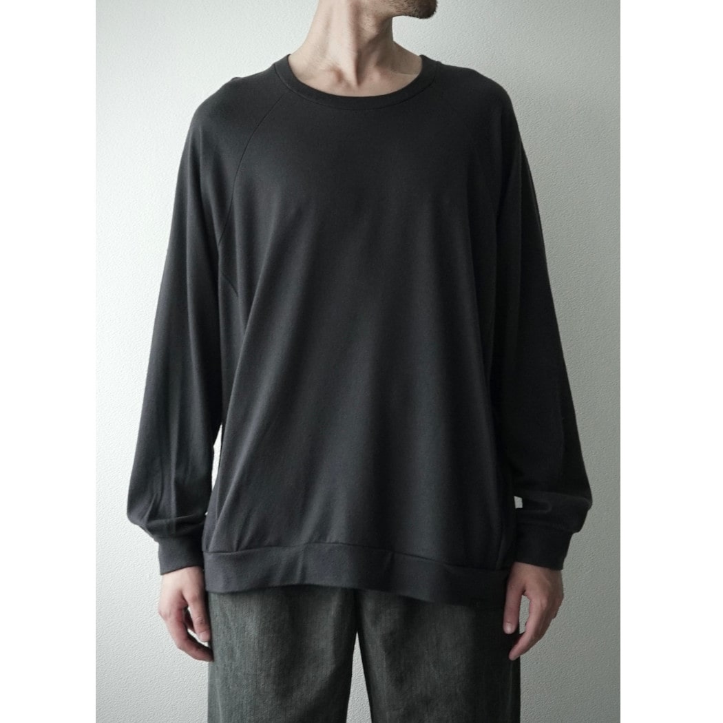 capertica カペルチカ スーパー140s ウォッシャブルウール ポケット付き スウェット トレーナー MW_Jersey CARBONGRAY 