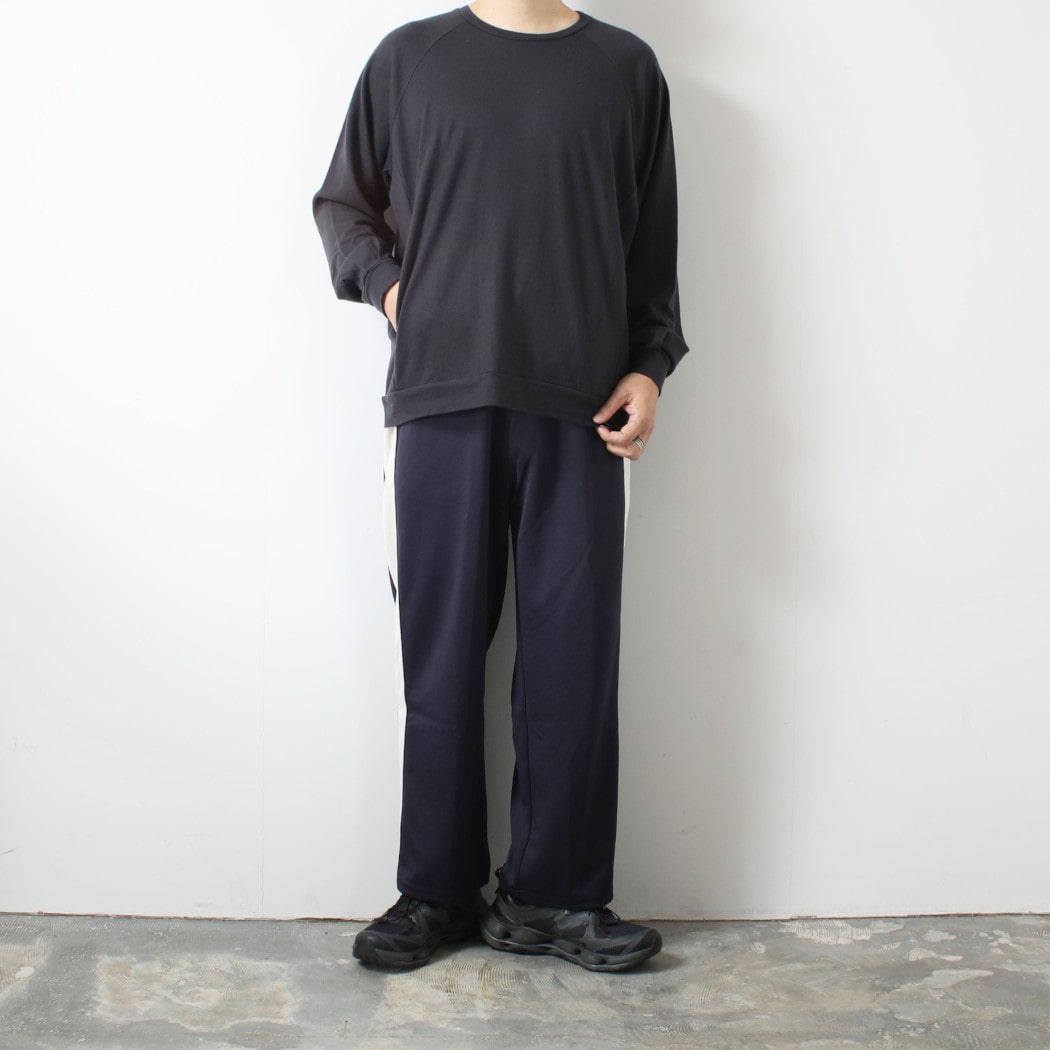 capertica カペルチカ スーパー140s ウォッシャブルウール ポケット付き スウェット トレーナー MW_Jersey CARBONGRAY 