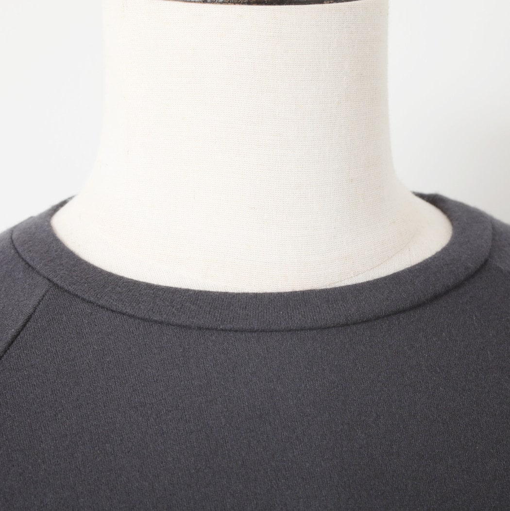 capertica カペルチカ スーパー140s ウォッシャブルウール ポケット付き スウェット トレーナー MW_Jersey CARBONGRAY 