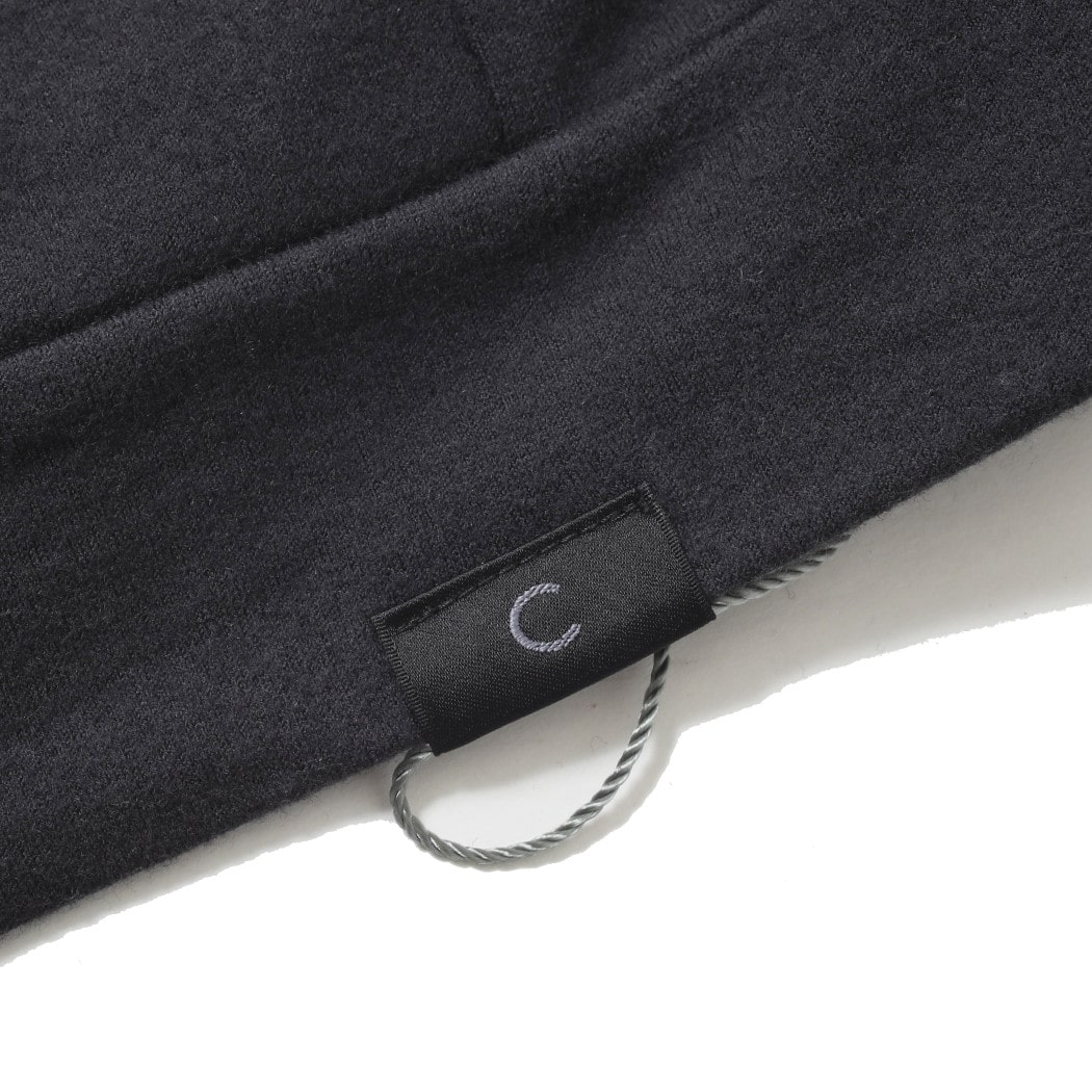 capertica カペルチカ スーパー140s ウォッシャブルウール ポケット付き スウェット トレーナー MW_Jersey CARBONGRAY 