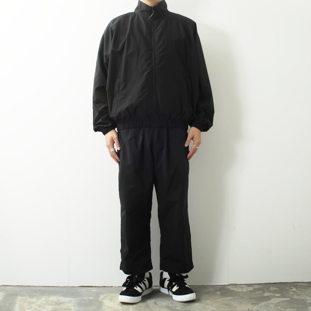 BURLAP OUTFITTER バーラップアウトフィッター サプレックスナイロン トラックジャケット ブラック TRACK JACKET BLACK