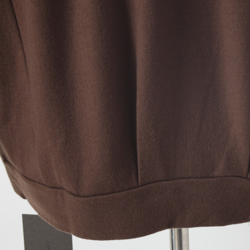 capertica カペルチカ スーパー140s ウォッシャブルウール ポケット付き スウェット トレーナー MW_Jersey TAN