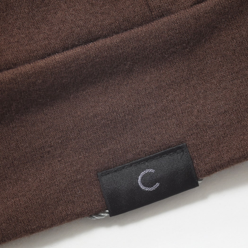 capertica カペルチカ スーパー140s ウォッシャブルウール ポケット付き スウェット トレーナー MW_Jersey TAN