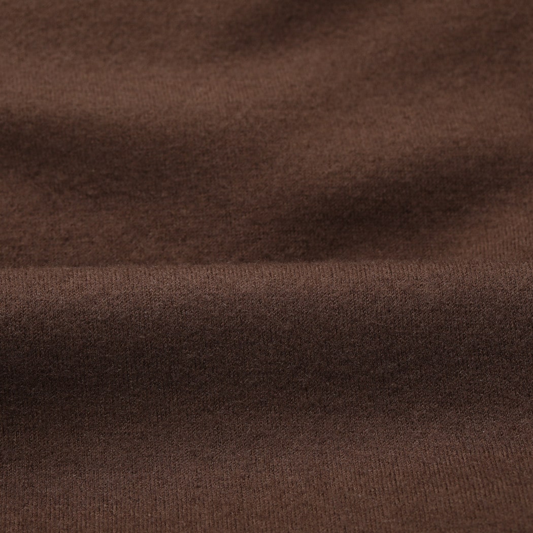 capertica カペルチカ スーパー140s ウォッシャブルウール ポケット付き スウェット トレーナー MW_Jersey TAN