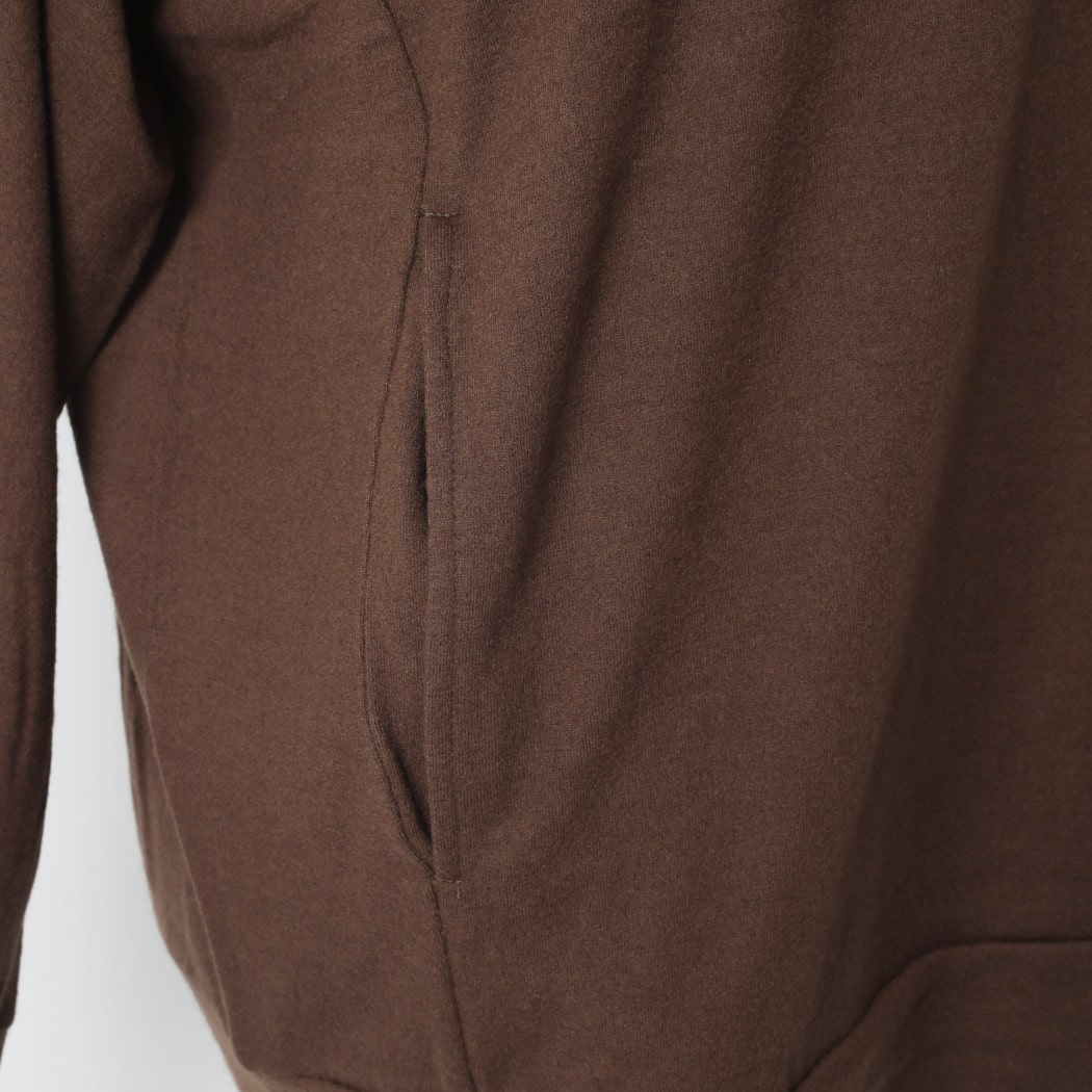 capertica カペルチカ スーパー140s ウォッシャブルウール ポケット付き スウェット トレーナー MW_Jersey TAN