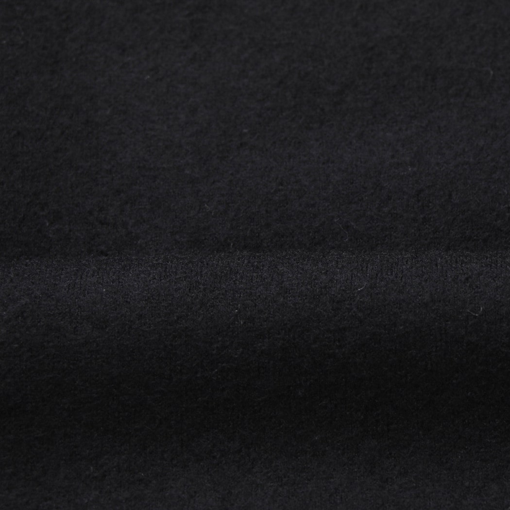 capertica カペルチカ スーパー140s ウォッシャブルウール ポケット付き スウェット トレーナー MW_Jersey BLACK