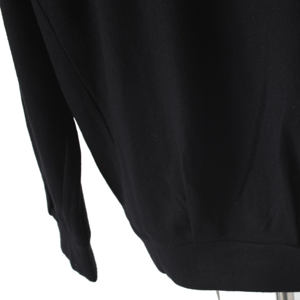 capertica カペルチカ スーパー140s ウォッシャブルウール ポケット付き スウェット トレーナー MW_Jersey BLACK