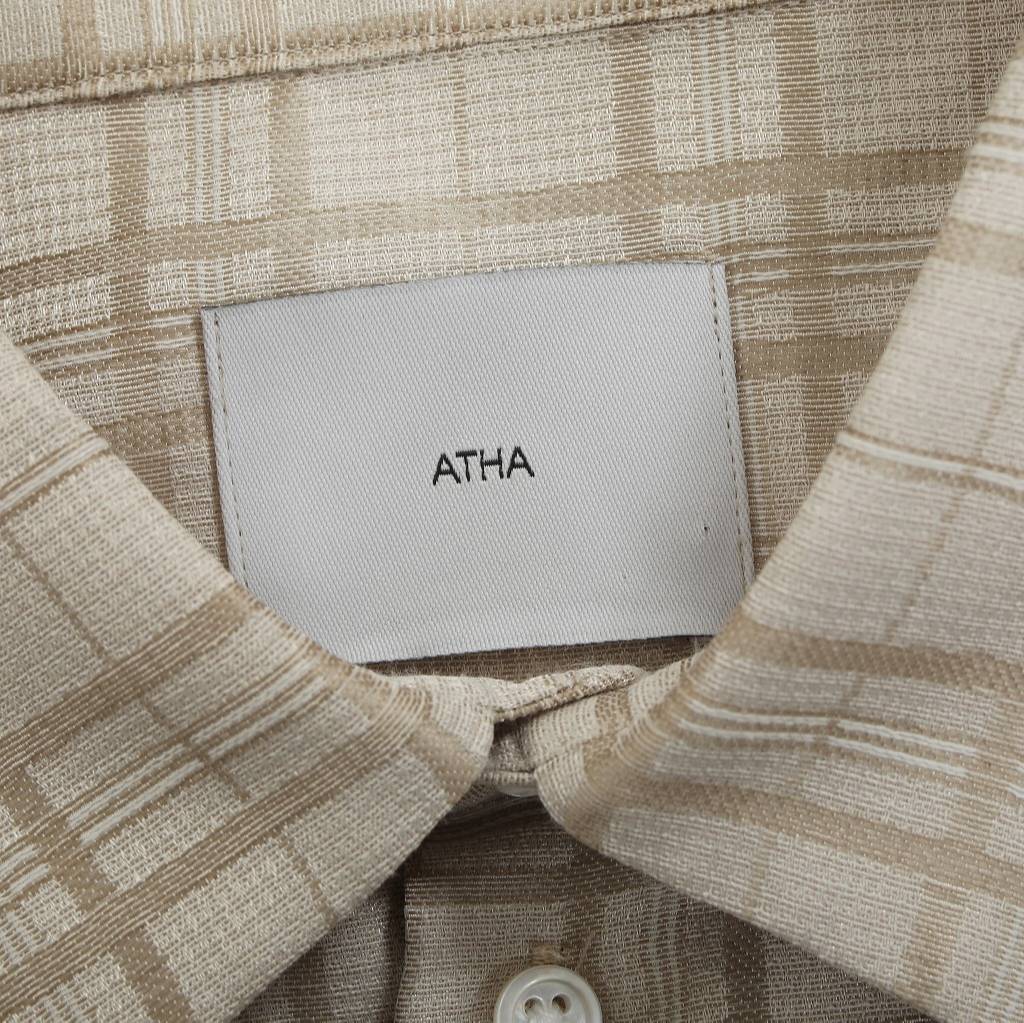 ATHA アタ ジャガード チェックロングシャツT/C JACQUARD PLAID LONG SHIRT