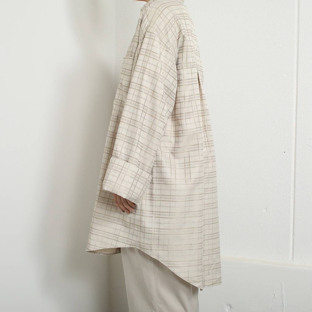 ATHA アタ ジャガード チェックロングシャツT/C JACQUARD PLAID LONG SHIRT