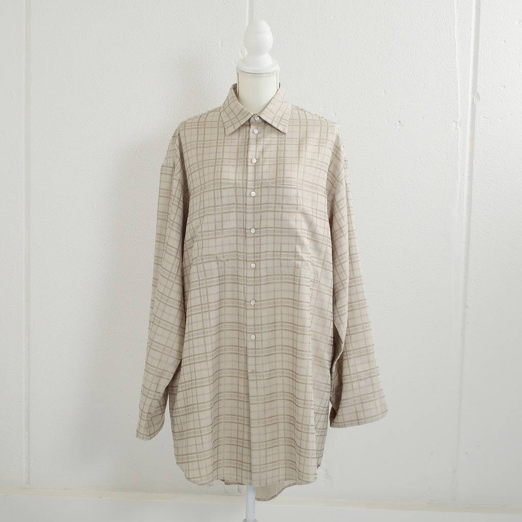 ATHA アタ ジャガード チェックロングシャツT/C JACQUARD PLAID LONG SHIRT