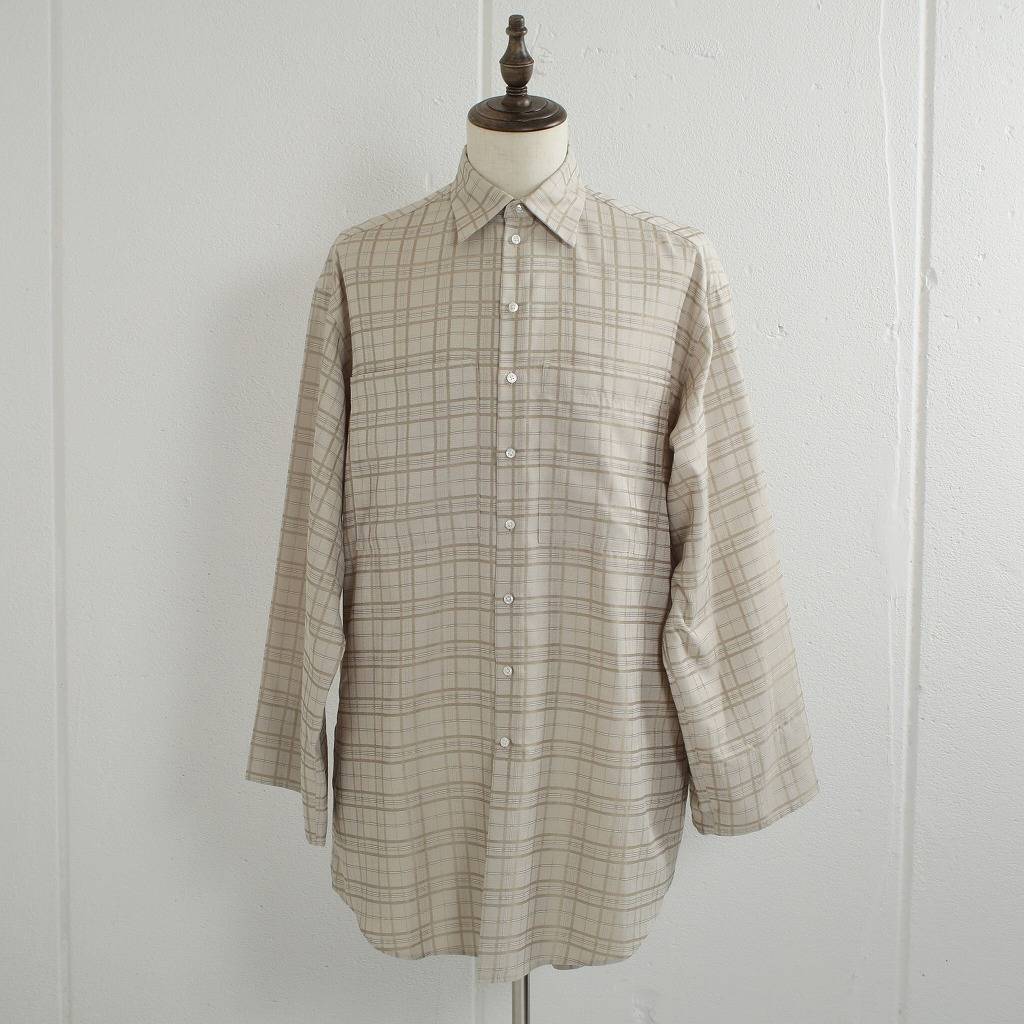 ATHA アタ ジャガード チェックロングシャツT/C JACQUARD PLAID LONG SHIRT
