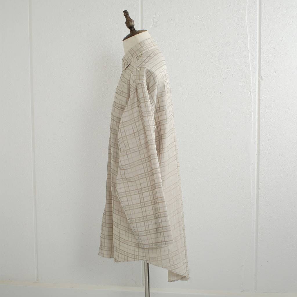 ATHA アタ ジャガード チェックロングシャツT/C JACQUARD PLAID LONG SHIRT