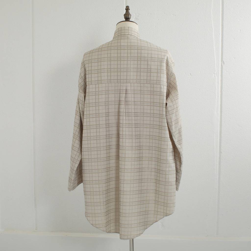 ATHA アタ ジャガード チェックロングシャツT/C JACQUARD PLAID LONG SHIRT