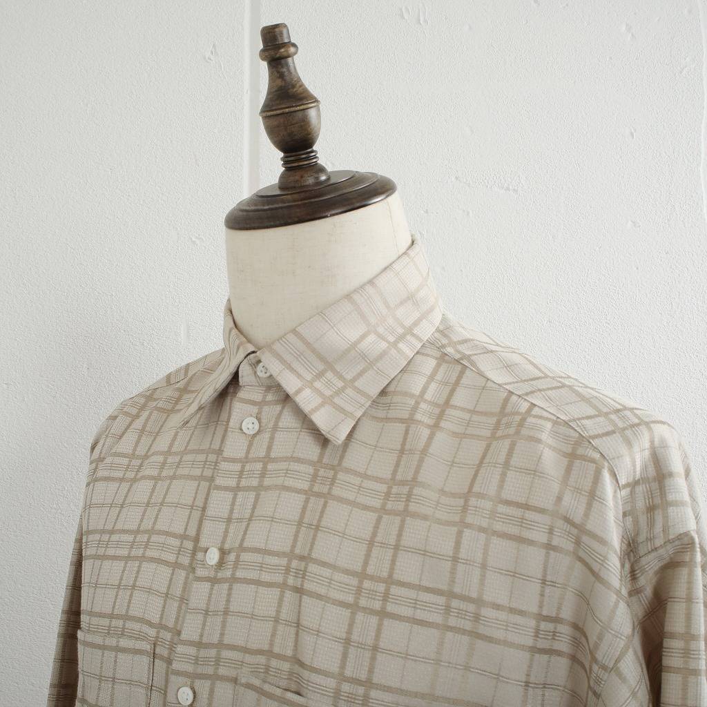 ATHA アタ ジャガード チェックロングシャツT/C JACQUARD PLAID LONG SHIRT