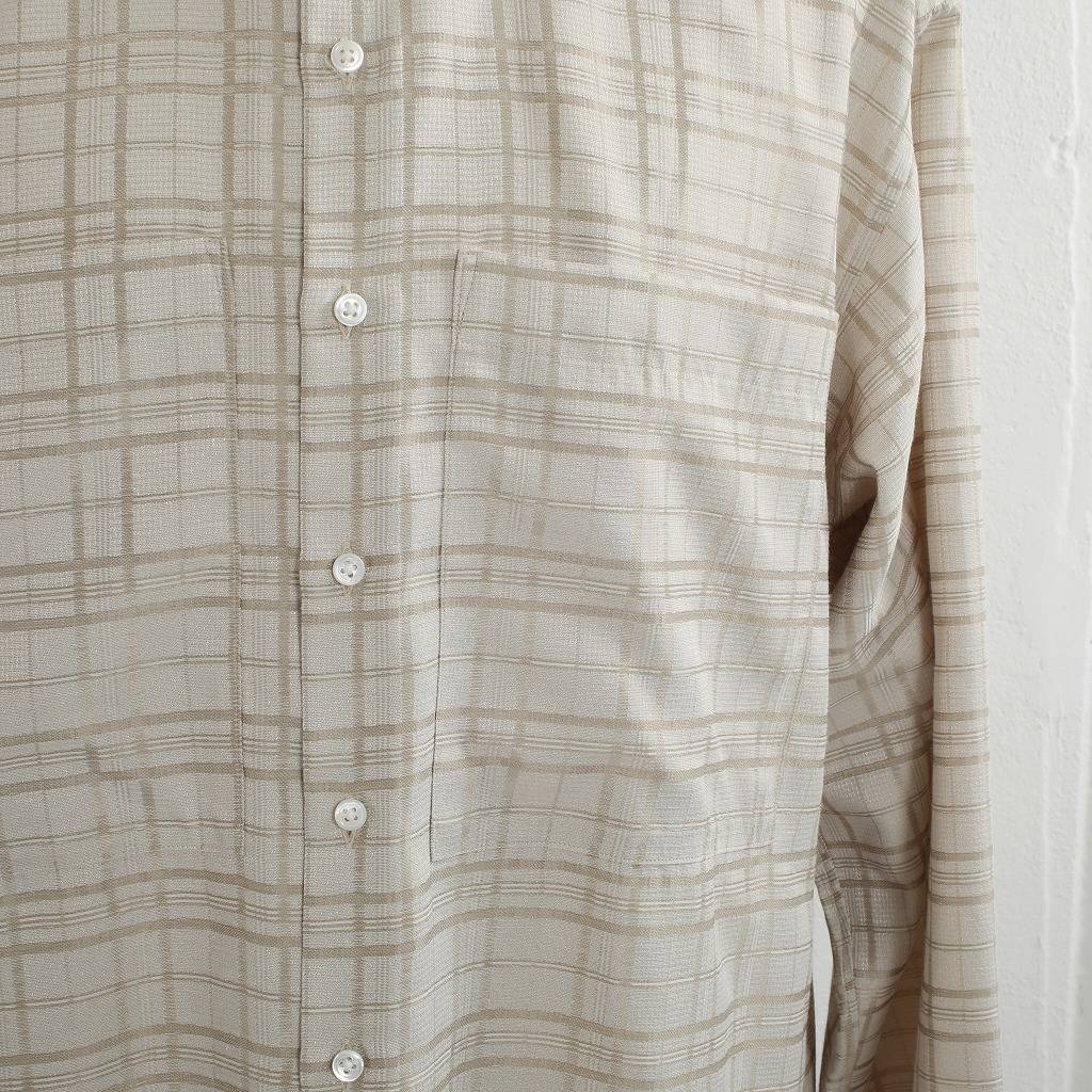ATHA アタ ジャガード チェックロングシャツT/C JACQUARD PLAID LONG SHIRT