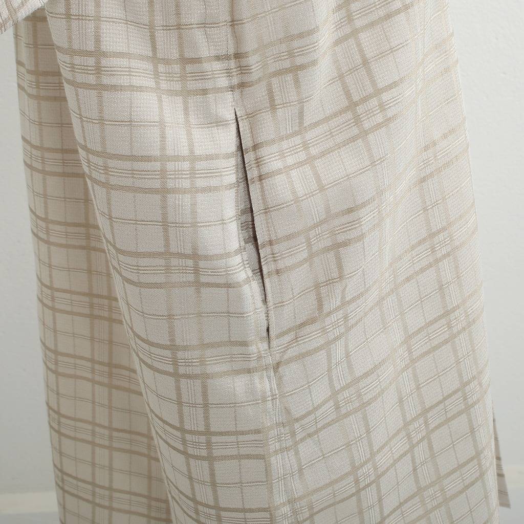 ATHA アタ ジャガード チェックロングシャツT/C JACQUARD PLAID LONG SHIRT