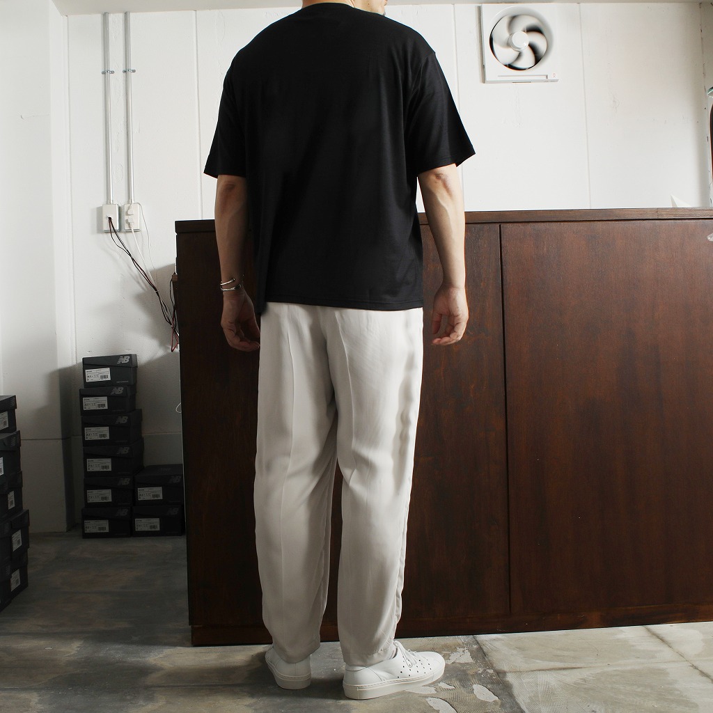 CAPERTICA カペルチカ ウールTシャツ  Super120s ウオッシャブルウール オーバーサイズ MN ダークネイビー