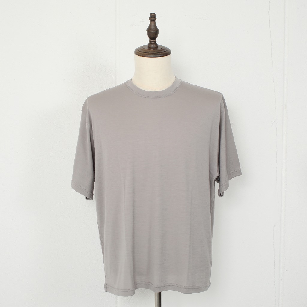 CAPERTICA カペルチカ ウールTシャツ Super120s ウオッシャブルウール オーバーサイズ グレイジュ
